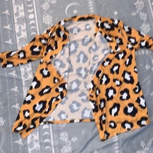 Cheetah print shawl cover up
